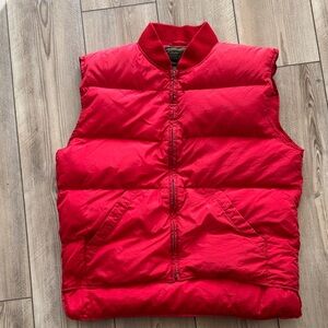 Vintage Eddie Bauer Men's Bold Red Puffer Vest
